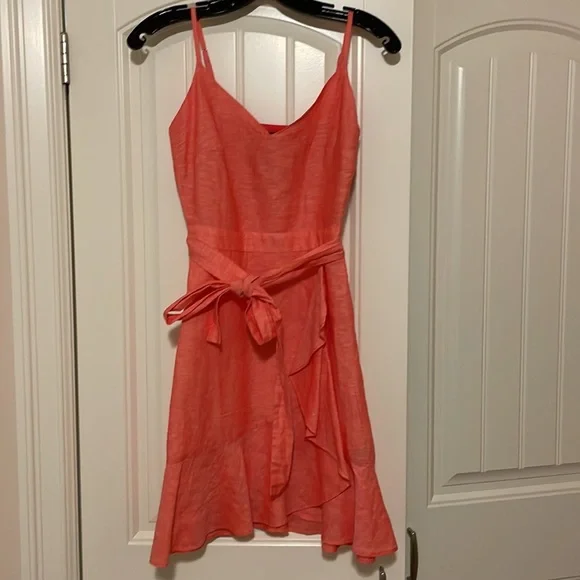Peach Ruffle Dress - Picture 2 of 5